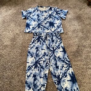 Capella blue tie dye 2 pc set